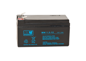 MW Power MW 1.3Ah/12V akumulator AGM (97*43*53mm) Fast-on 187 (T1)