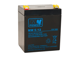 MW Power MW 5Ah/12V akumulator AGM (90*70*101mm) Fast-on 187 (T1)