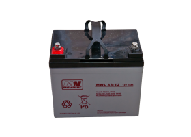 MW Power MWL 33Ah/12V akumulator AGM (196*131*170mm) Śruba M6 (T16)