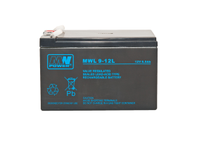 MW Power MWL 9Ah/12V akumulator AGM (151*65*94mm) Fast-on 6,3mm