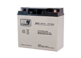 MW Power MWS 18Ah/12V akumulator AGM (181*77*167mm) Śruba M5 (T13)