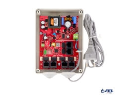 ATTE POWER IPB-5-10-S4 Extender Switch PoE 6 porty 10/100Mbps (5xPoE 802.3at/af lub PASSIVE + 1xUplink), zintegrowany zasilacz 75W w obudowie zewnętrznej ABOX-S4