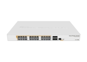 Mikrotik Router Switch CRS328-24P-4S+RM 24x Gbit PoE pasywne lub 802.3af/at, 4xS